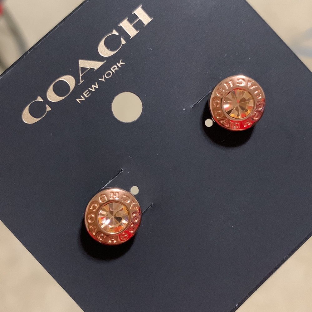 Coach Rose Gold Earrings - Picture 6 of 6